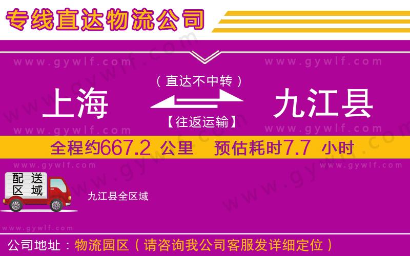 上海到九江縣貨運(yùn)專(zhuān)線(xiàn)
