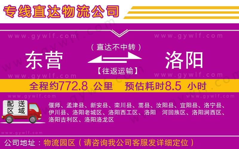 東營到洛陽物流公司