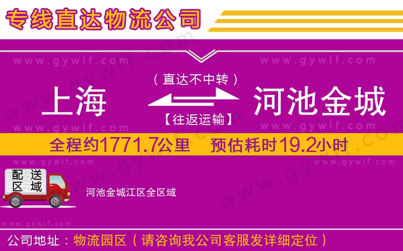 上海到河池金城江區(qū)物流專線