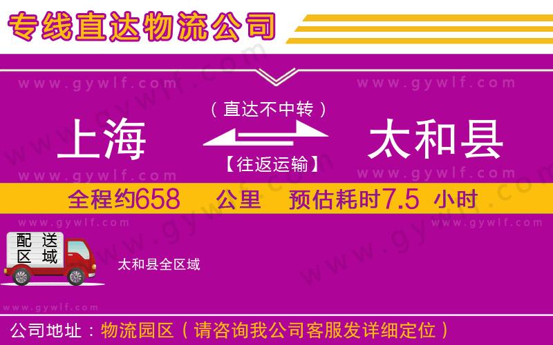 上海到太和縣物流專(zhuān)線(xiàn)