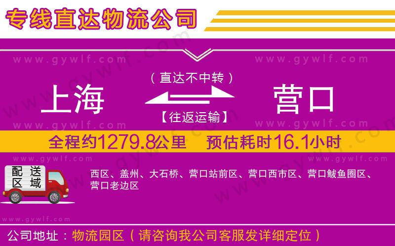 上海到營口貨運專線