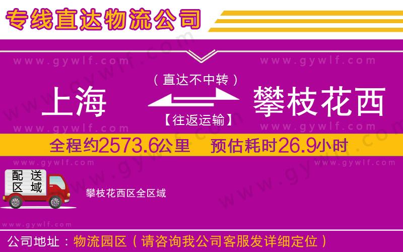 上海到攀枝花西區(qū)貨運(yùn)專線