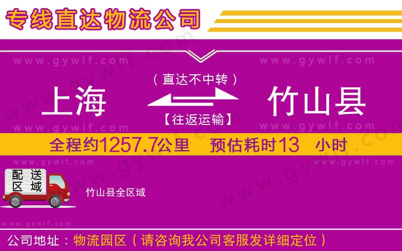 上海到竹山縣貨運(yùn)專線