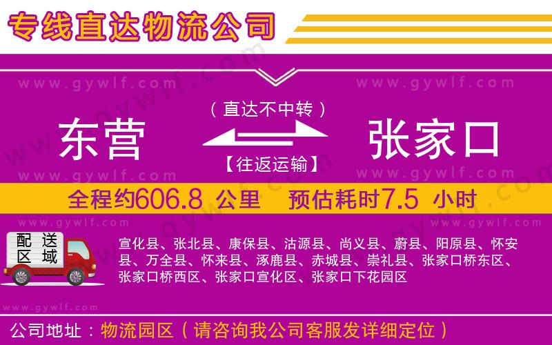 東營到張家口物流公司