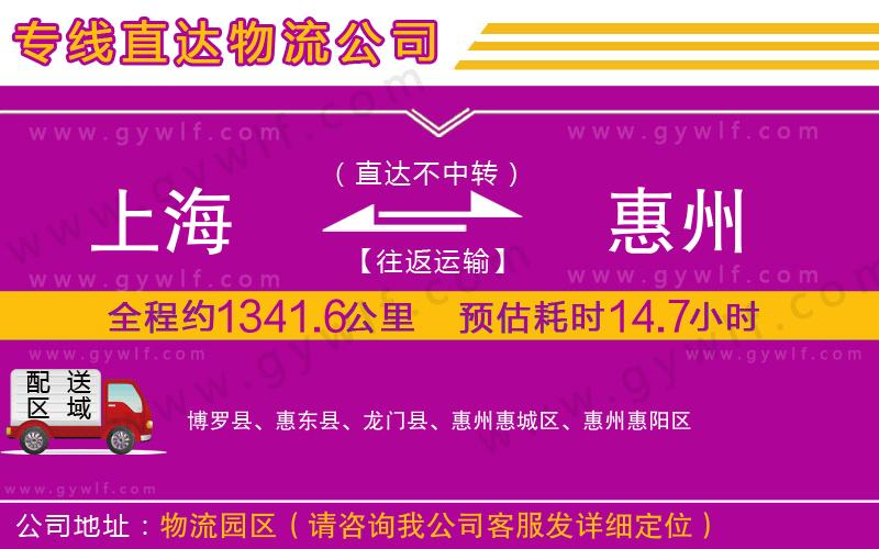 上海到惠州物流專線