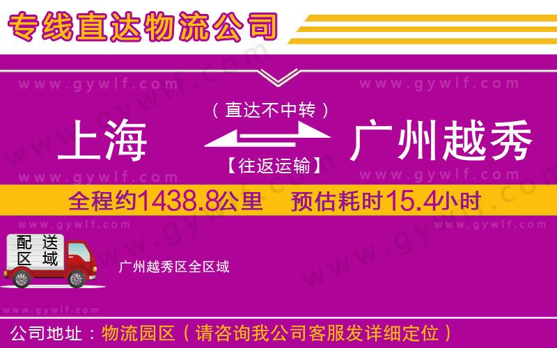 上海到廣州越秀區(qū)貨運(yùn)專線