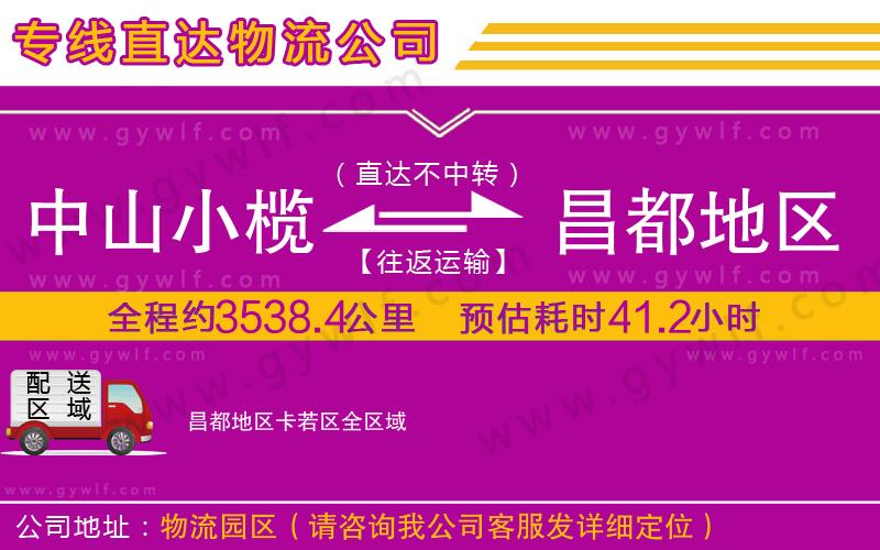 中山小欖到昌都地區(qū)卡若區(qū)物流公司
