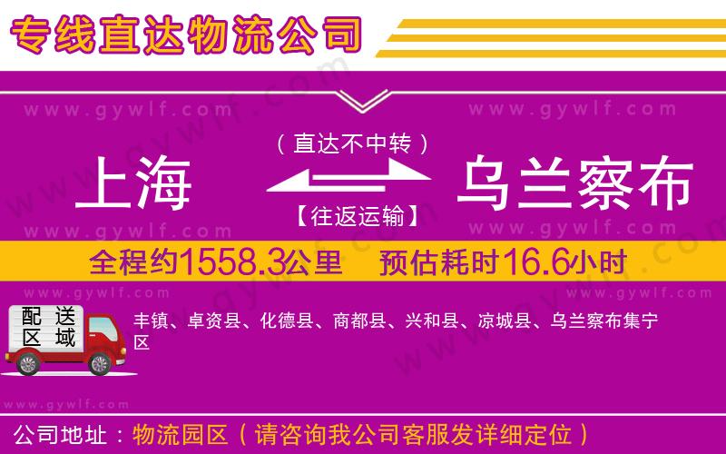 上海到烏蘭察布物流專線