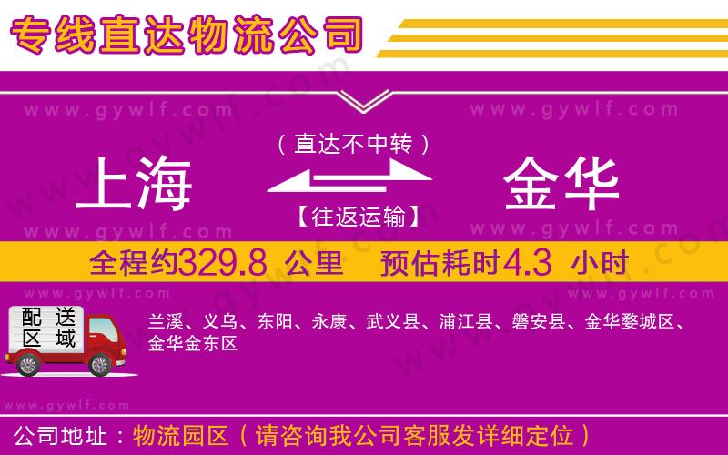 上海到金華貨運(yùn)公司
