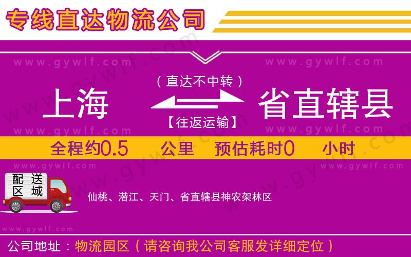 上海到省直轄縣物流專線