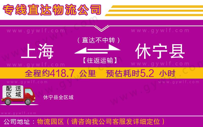 上海到休寧縣貨運(yùn)專線