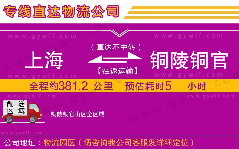 上海到銅陵銅官山區(qū)物流專線