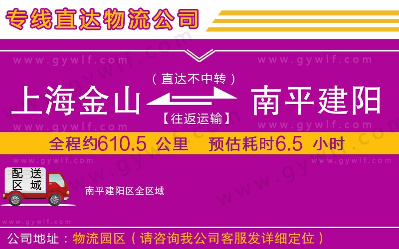 上海金山區(qū)到南平建陽(yáng)區(qū)物流公司