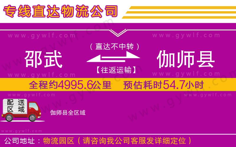 邵武到伽師縣物流公司
