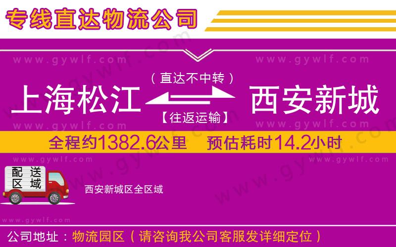 上海松江區(qū)到西安新城區(qū)物流公司