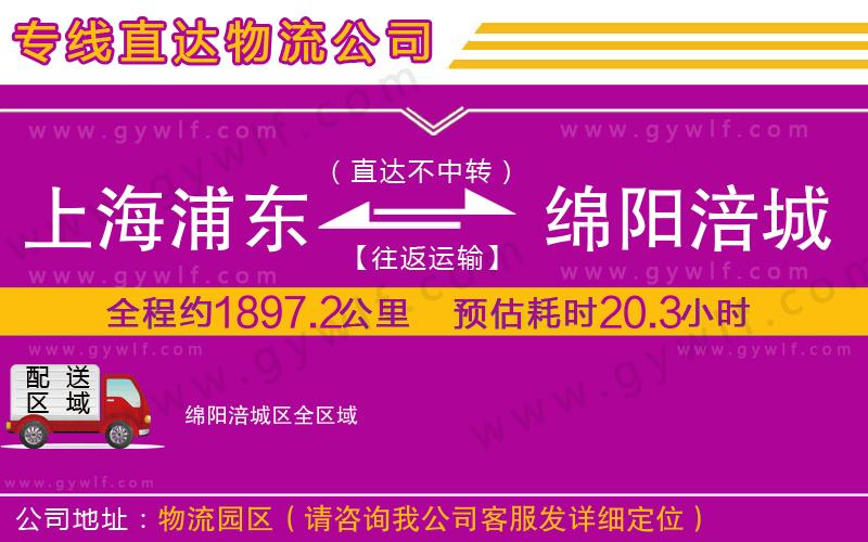 上海浦東區(qū)到綿陽涪城區(qū)物流公司