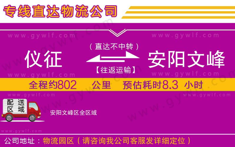 儀征到安陽文峰區(qū)物流公司