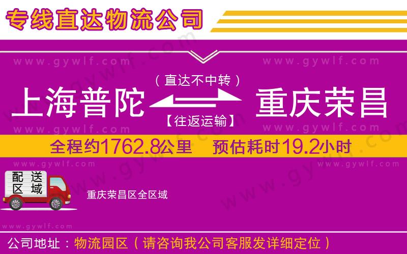 上海普陀區(qū)到重慶榮昌區(qū)物流公司