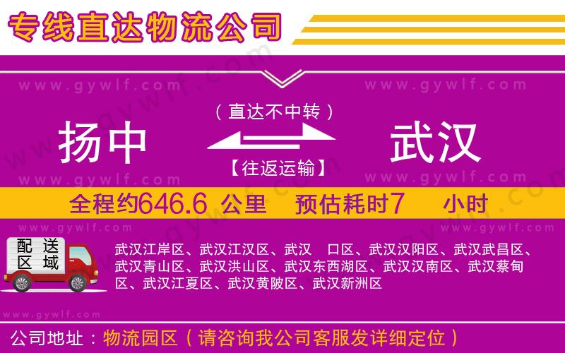 揚(yáng)中到武漢物流公司