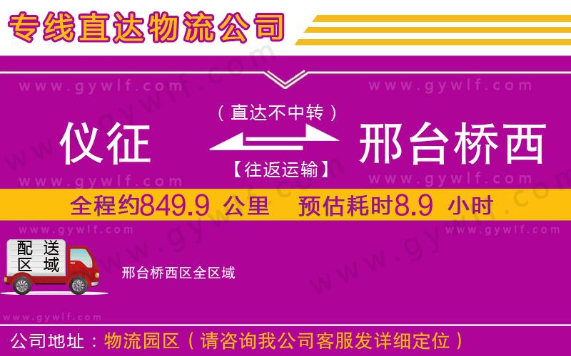 儀征到邢臺(tái)橋西區(qū)物流公司