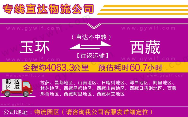 玉環(huán)到西藏物流公司