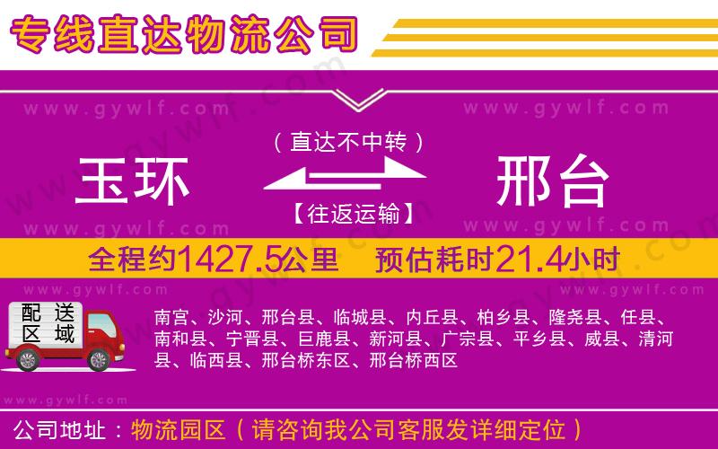 玉環(huán)到邢臺(tái)物流公司