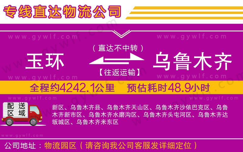 玉環(huán)到烏魯木齊物流公司